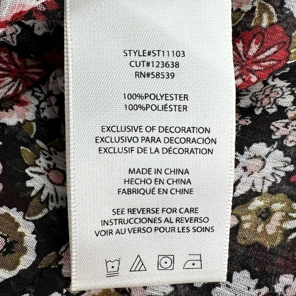 KUT from the Kloth Women’s Floral Button Down Blouse Size Small - Picture 8 of 9